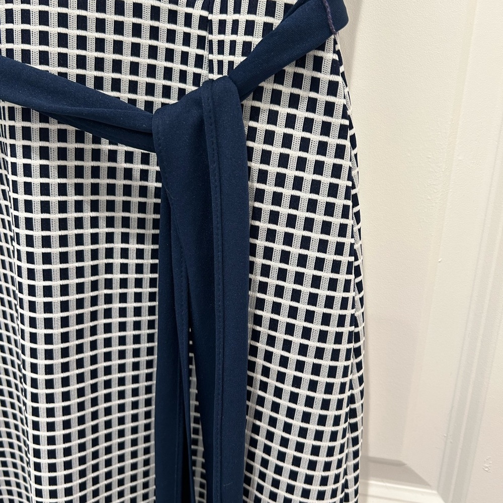 Vintage navy and white checked dress - polyester size 2 in modern sizing - Picture 9 of 9